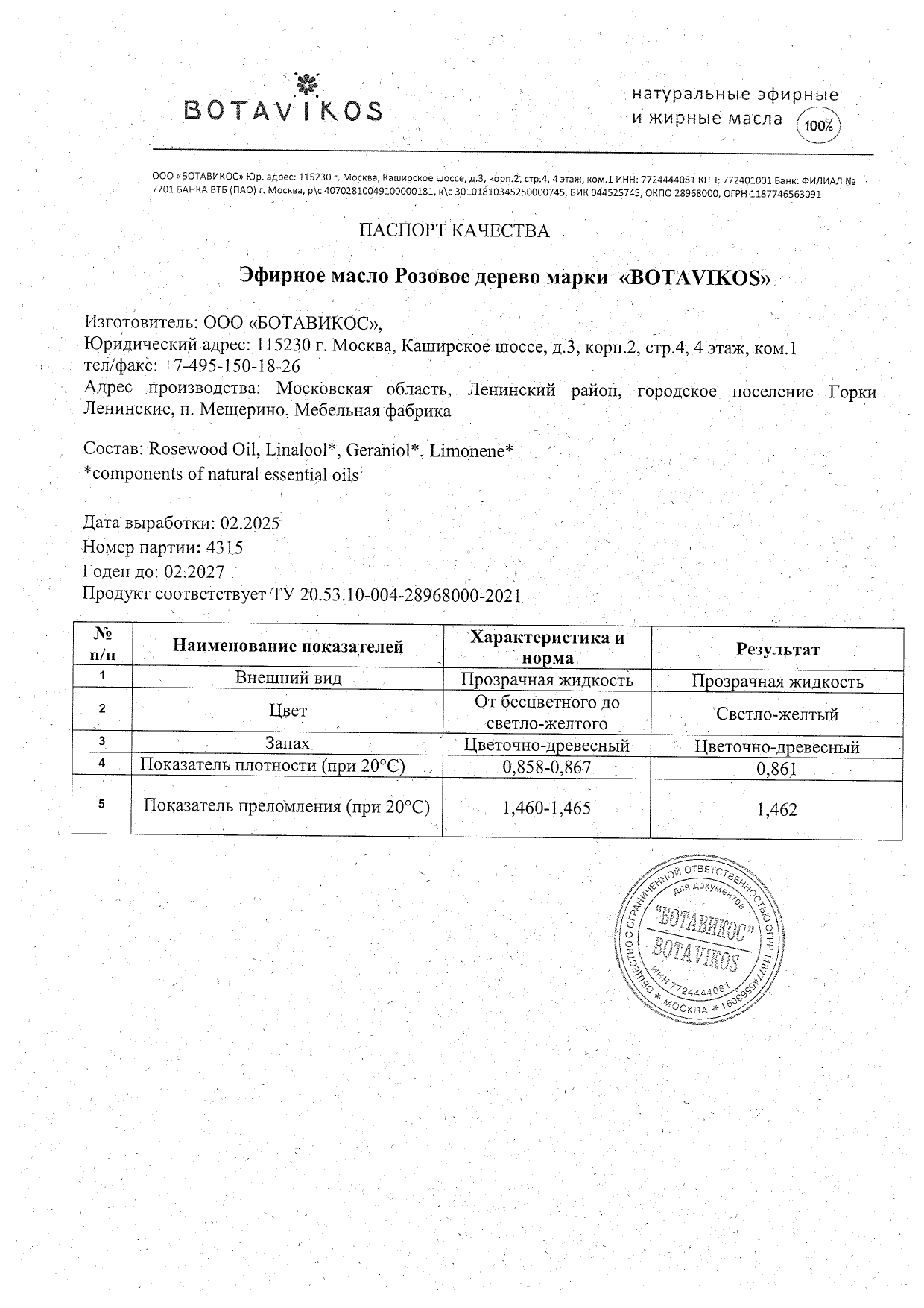 Паспорт №022025